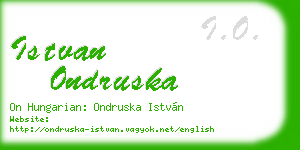 istvan ondruska business card
